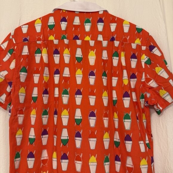 Nola Dawg Men’s Short Sleeve Button Shaved Ice Shirt Louisiana Artsy Size S - Picture 4 of 12